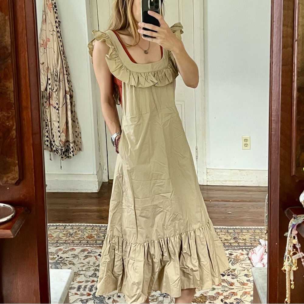 UO cotton prairie apron dress